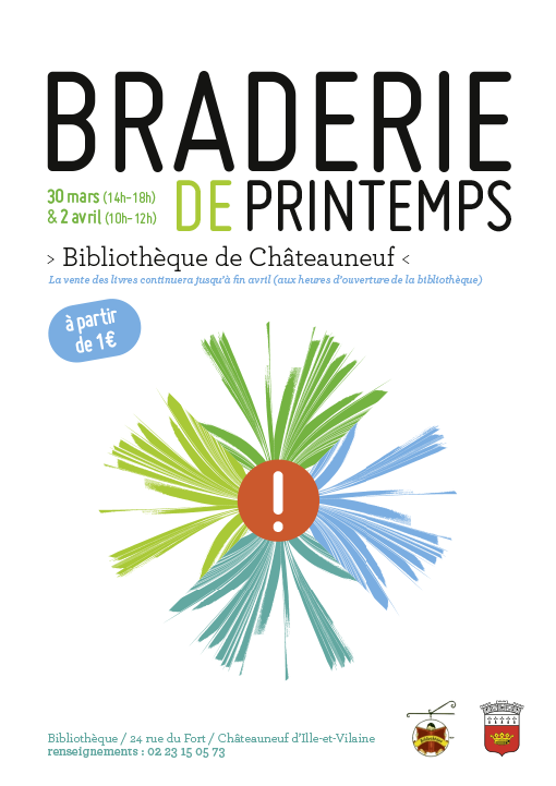 affiche braderie bibliothèque