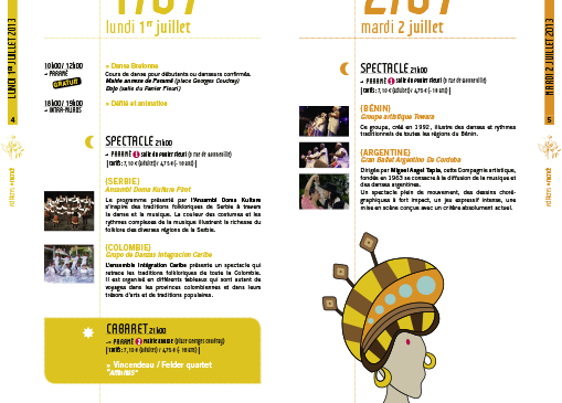 Folklores du monde programme 2013