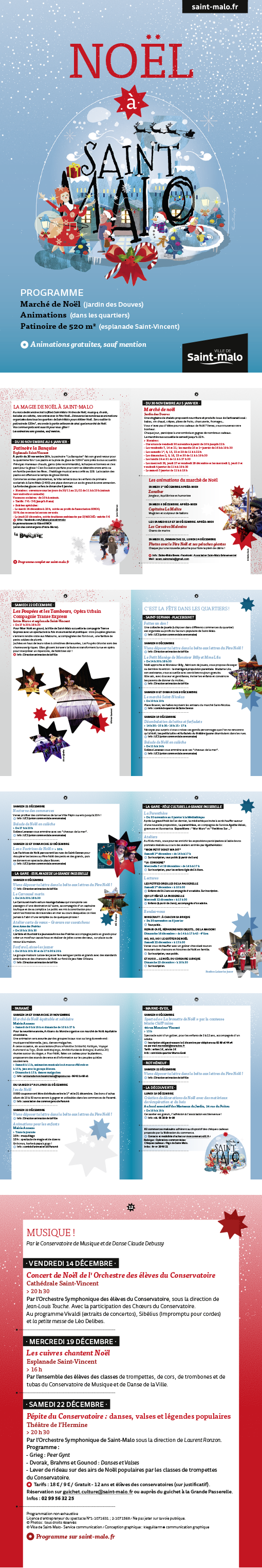 Programme Noël à Saint-Malo 2018