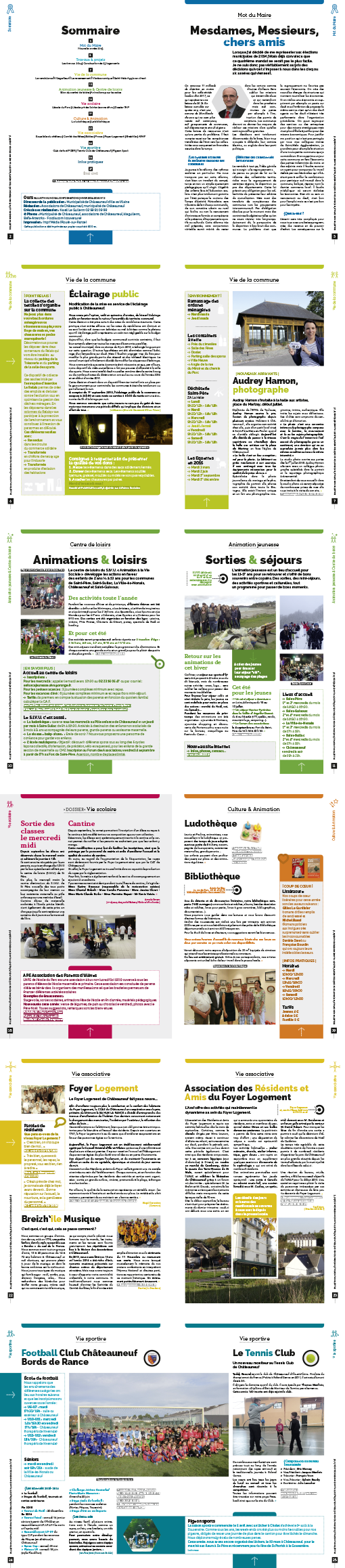 Mise en page bulletins municipaux Châteauneuf