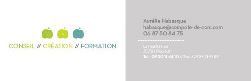 Carte de visite Compote de com'