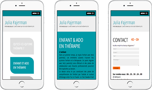 site téléphone Julia Fajerman